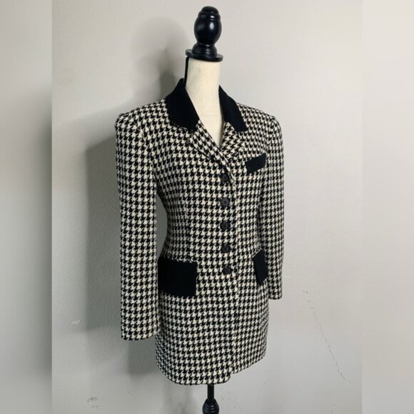 Gruppo Americano Vintage Houndstooth Single Breasted Blazer - Picture 4 of 16